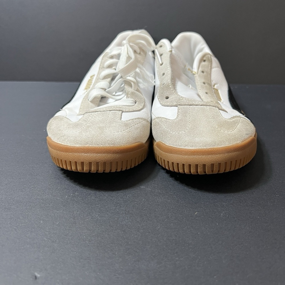 Puma Club 5v5 Suede White Black Women's Size 8 Preppy Fashion Comfort - Picture 4 of 7